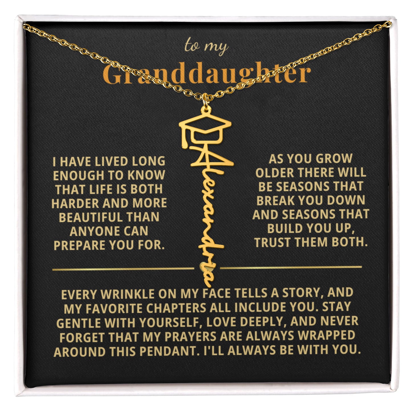 To My Granddaughter - Every Wrinkle On My Face Tells A story