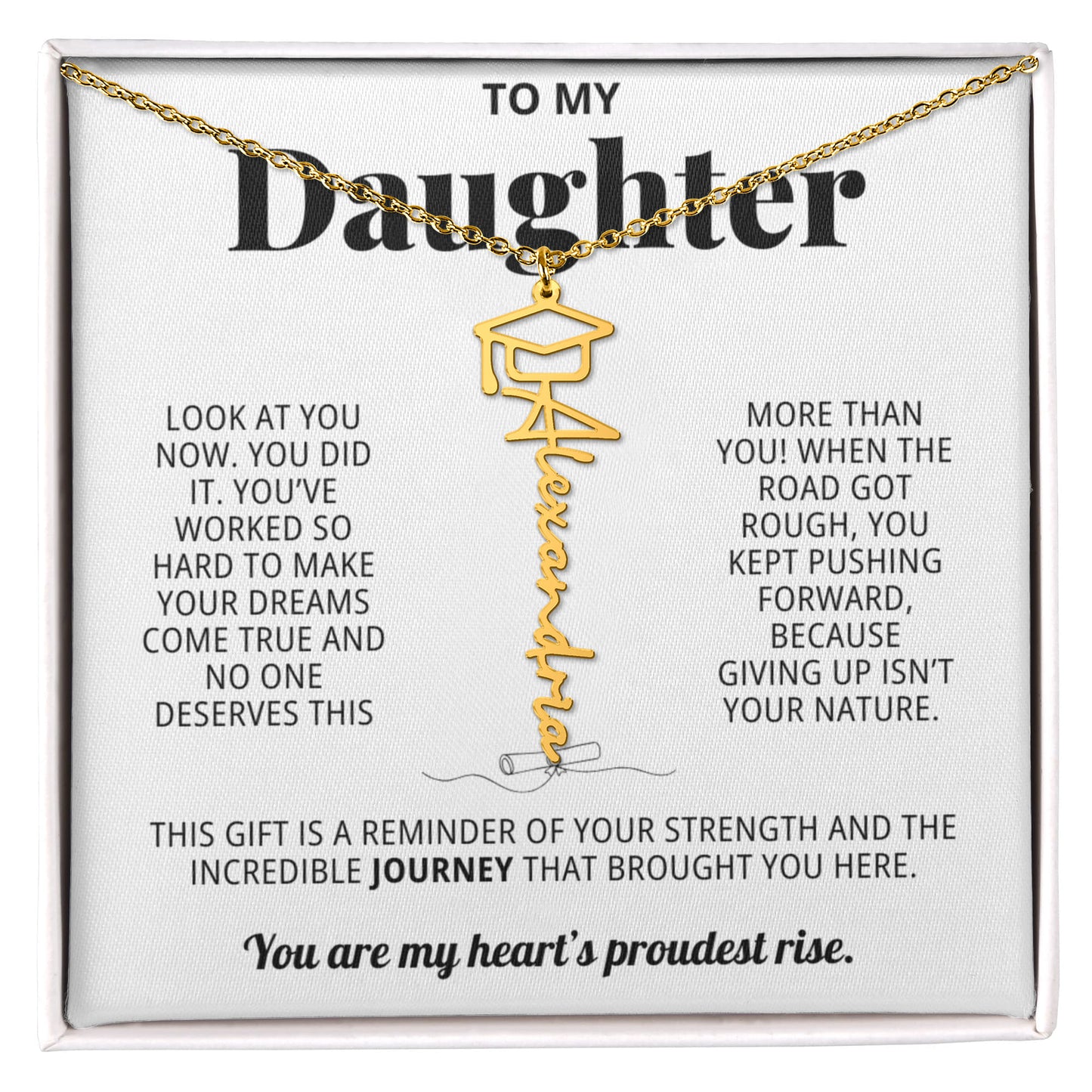 To My Daughter - You kept pushing forward because giving up isnt your nature