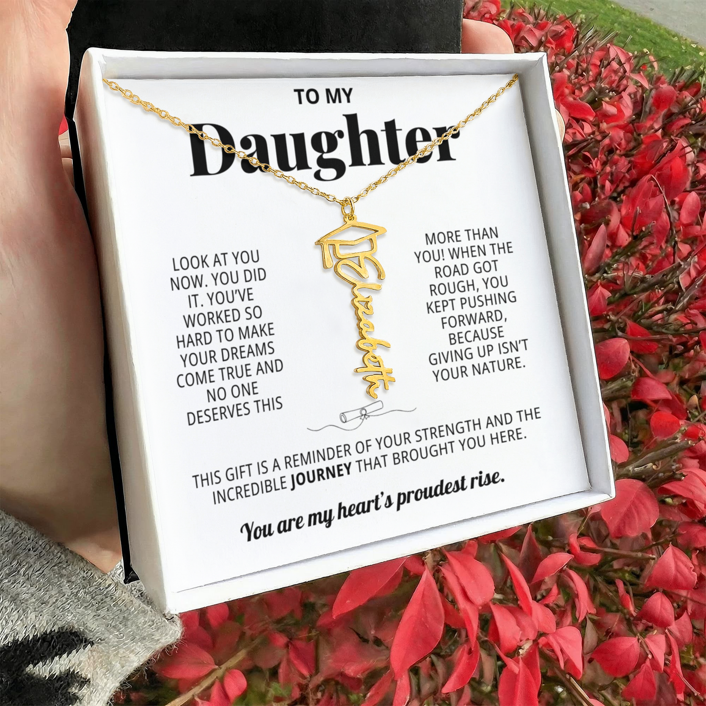 To My Daughter - You kept pushing forward because giving up isnt your nature
